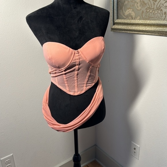 SHEIN Bae pink bustier camisole Sz 6 versatile camisole top new - Picture 5 of 8